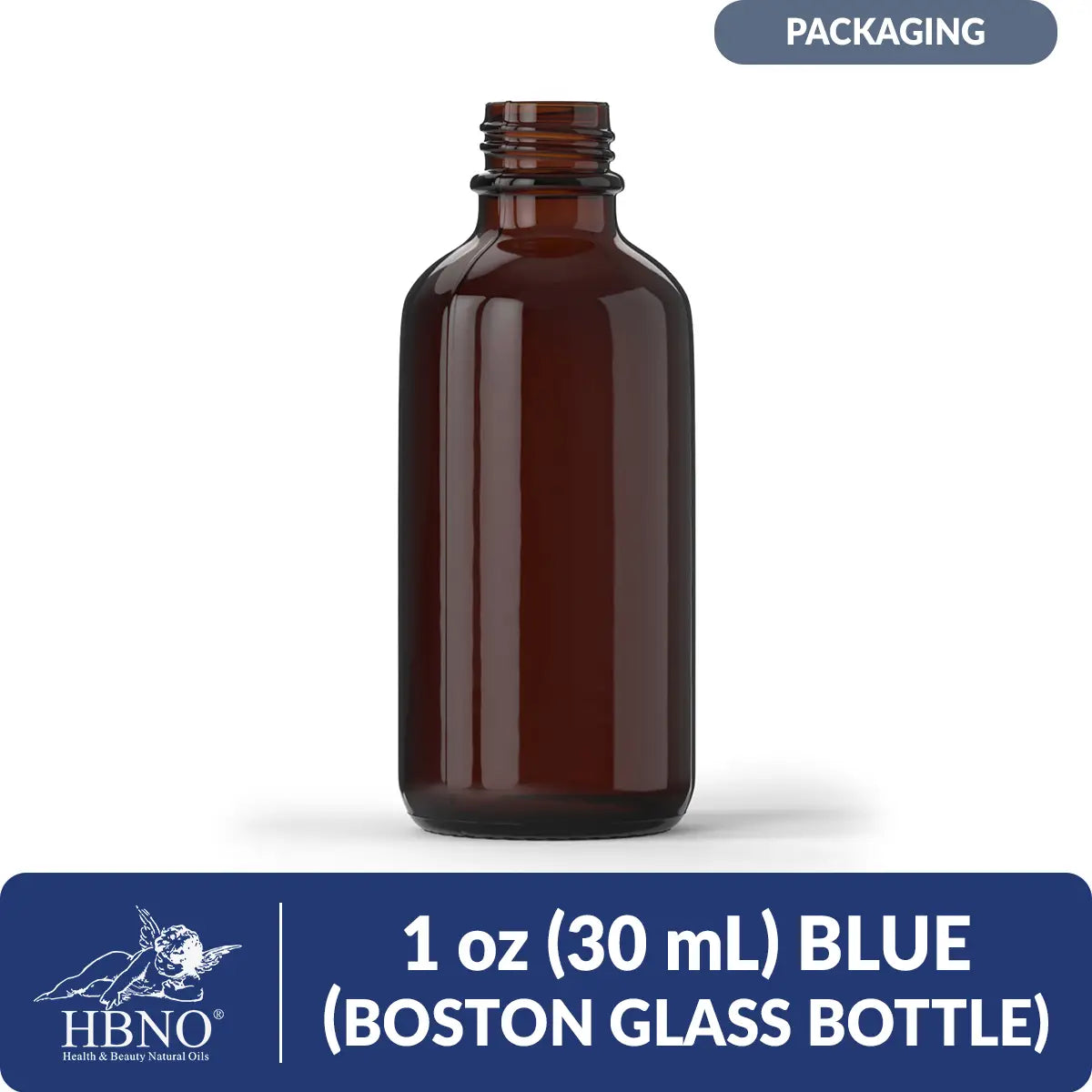 1 oz (30 ml) Amber Glass Bottle (Boston)