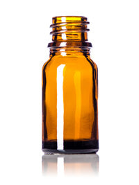 10 ml amber glass euro dropper bottle with 18 mm neck finish- 768 units @ $0.18 per bottle