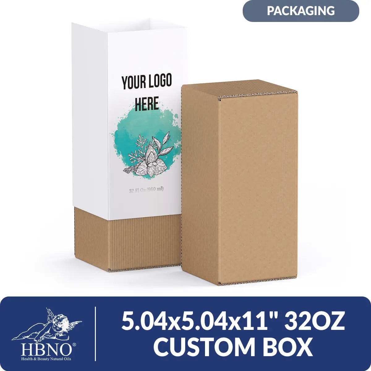 5.04"x5.04"x11" 32oz custom box