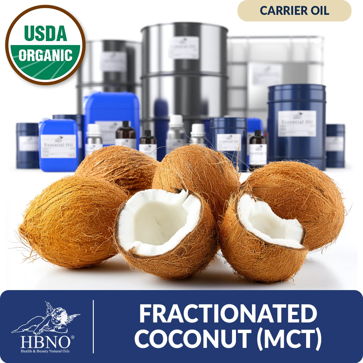 Organic Fractionated Coconut (MCT) Carrier Oil