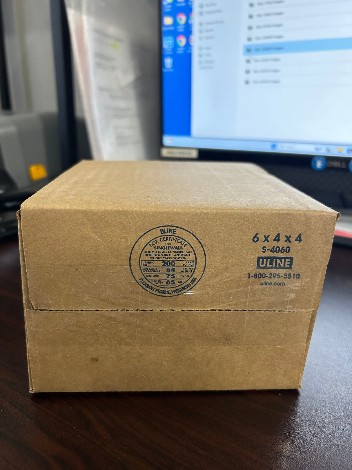 6x4x4" Brown Box For Sale