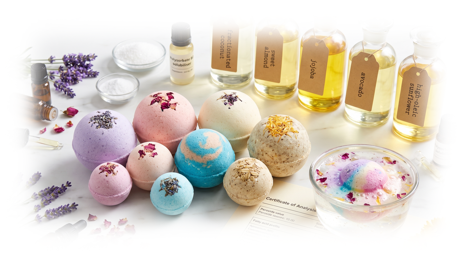 The Oils That Make Bath Bombs Sell (and Survive the Fizz)