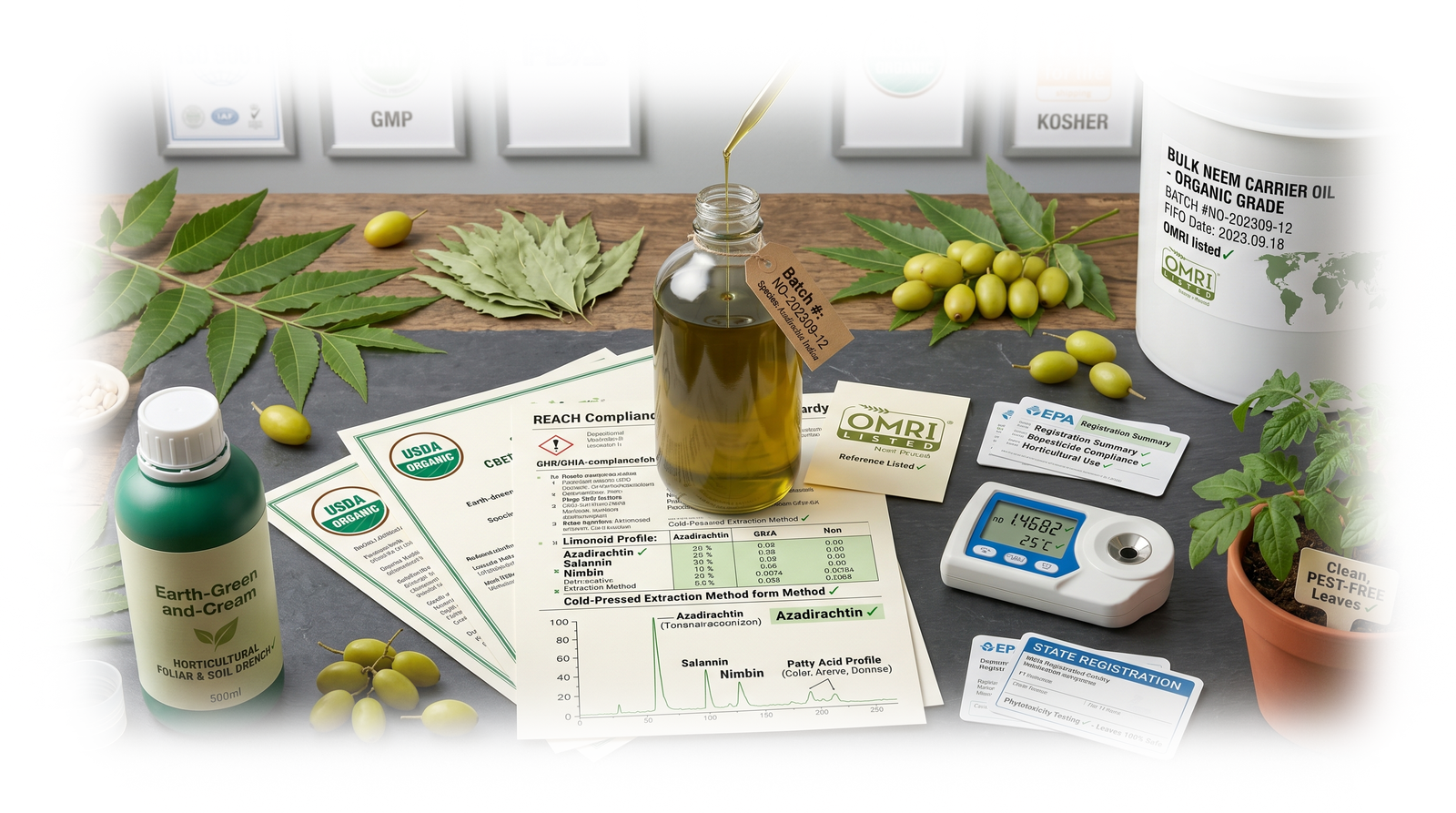 Neem Oil Wholesale Supplier for Biopesticide and Horticultural Product Manufacturers