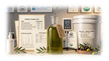 Bulk Olive Oil Supplier for Personal Care and Cosmetic Manufacturers