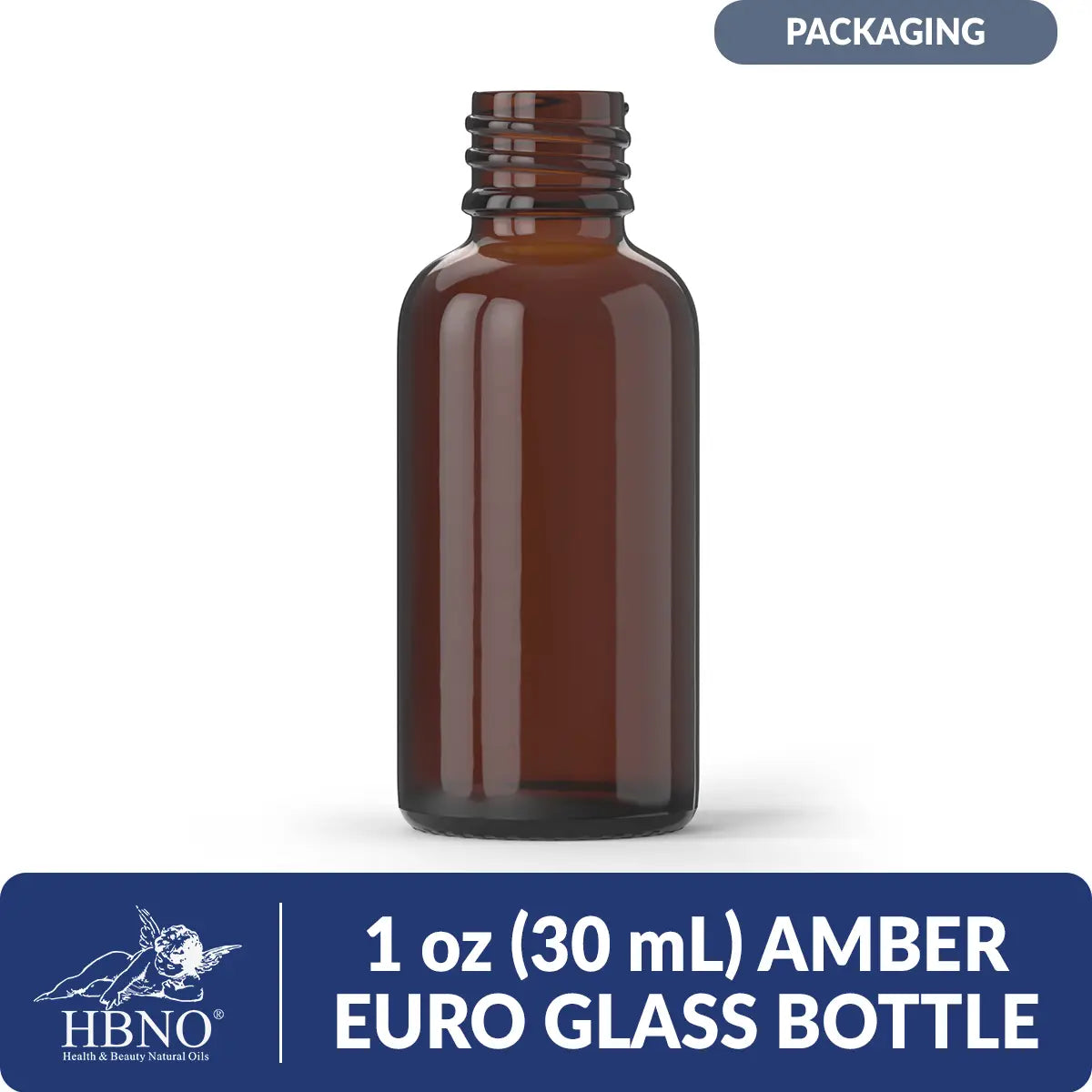 1 oz (30 ml) Amber Euro Glass Bottle