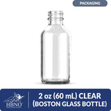 Clear Glass Boston Round Bottle 2 oz (60 ml)