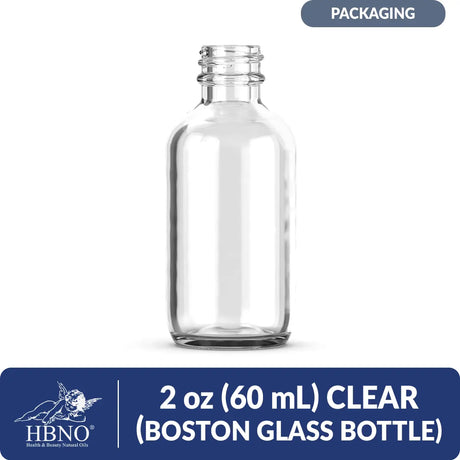Clear Glass Boston Round Bottle 2 oz (60 ml)