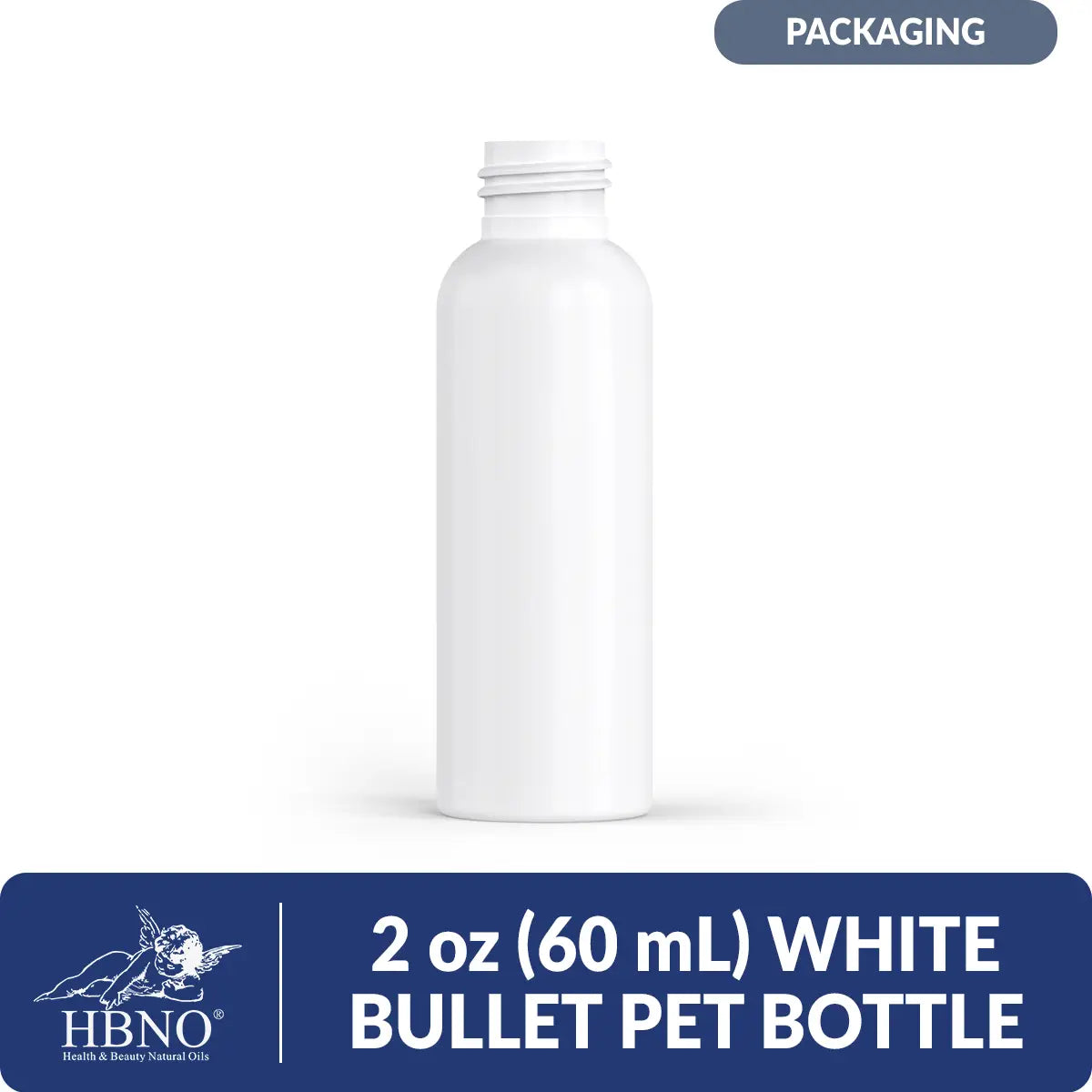 2 oz (60 ml) White Bullet PET Bottle