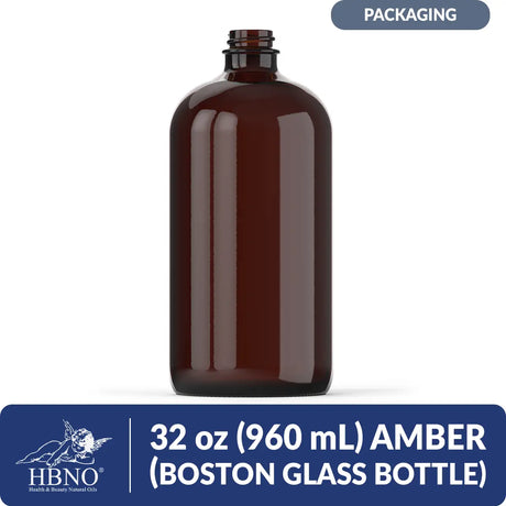 32 oz (960 ml) Amber Boston Glass Bottle