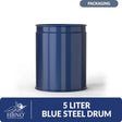5 Liter Blue Steel Drum