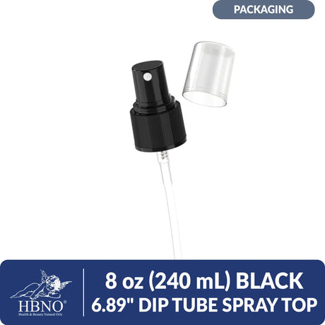 8 oz (240 ml) Black 6.89″ Dip Tube Spray Top