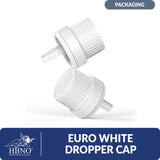 Euro White Dropper Cap