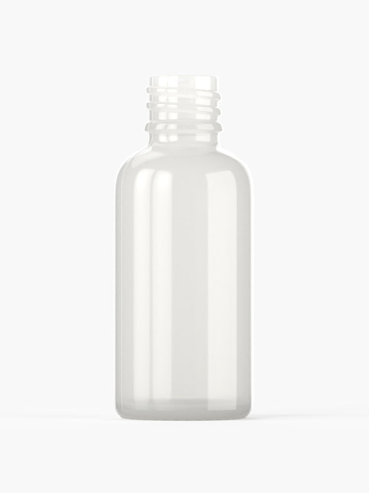 1 oz (30 ml) White Boston Glass Bottle
